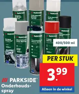 Lidl PARKSIDE Onderhouds spray aanbieding