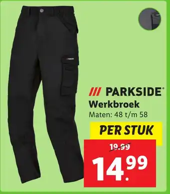 Lidl PARKSIDE Werkbroek aanbieding