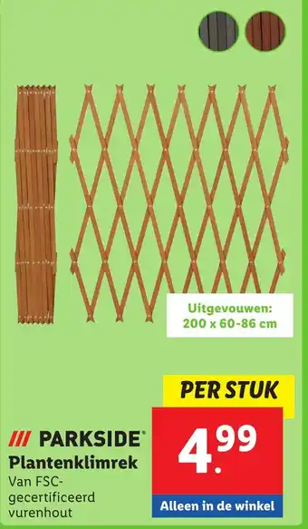 Lidl PARKSIDE Plantenklimrek aanbieding