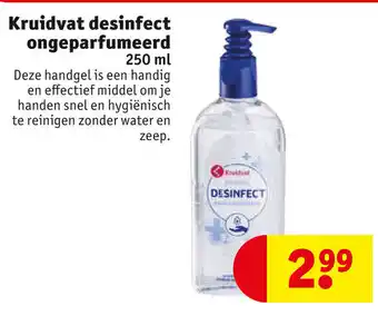 Kruidvat Kruidvat Desinfect ongeparfumeerd 250ml aanbieding