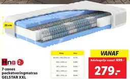 Lidl 7 zones pocketveringmatras GELSTAR XXL aanbieding