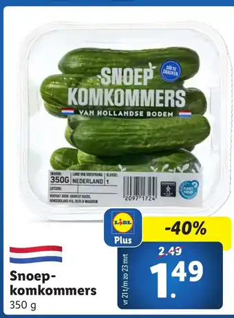 Lidl Snoep komkommers aanbieding