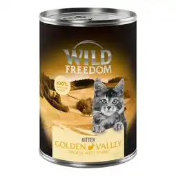 Zooplus 6x400g Kitten Golden Valley Konijn & Kip Wild Freedom Kattenvoer aanbieding