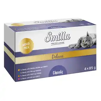 Zooplus 12x85g Smilla Deluxe Hapjes Katten Natvoer Mixpakket aanbieding