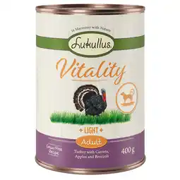 Zooplus 6x400g Lukullus Vitality Light Honden Natvoer aanbieding