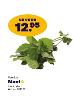 Bidfood Vers&zo Munt aanbieding