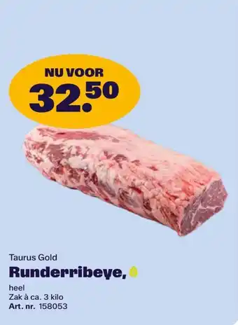 Bidfood Taurus Gold Runderribeye aanbieding