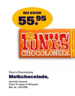 Bidfood Tony's Chocolonely Melkchocolade aanbieding