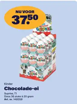 Bidfood Kinder Chocolade ei aanbieding