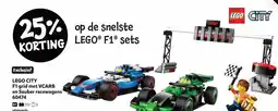 Intertoys LEGO CITY F1 grid met VCARB en Sauber racewagens 60474 aanbieding