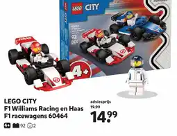 Intertoys LEGO CITY F1 Williams Racing en Haas F1 racewagens 60464 aanbieding