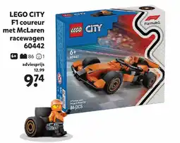 Intertoys LEGO CITY F1 coureur met McLaren racewagen 60442 aanbieding