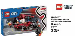 Intertoys LEGO CITY F1 pitstop en pitcrew met Ferrari auto 60443 aanbieding