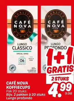 Dekamarkt Café nova koffiecups aanbieding