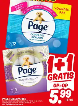 Dekamarkt Page toiletpapier aanbieding