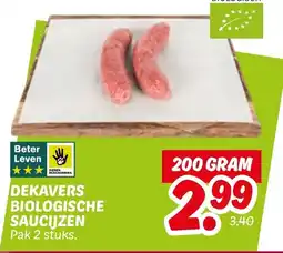 Dekamarkt Dekavers biologische saucijzen aanbieding