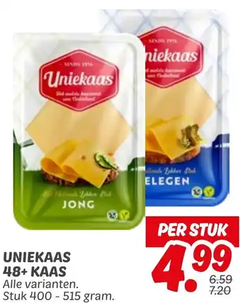 Dekamarkt Uniekaas 48+ kaas aanbieding