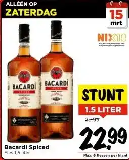 Vomar Voordeelmarkt Bacardi Spiced Fles 1,5 liter aanbieding