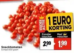 Vomar Voordeelmarkt Snacktomaten Schaal 500 gram aanbieding