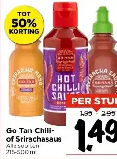 Vomar Voordeelmarkt Go Tan Chili- of Srirachasaus aanbieding