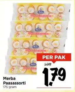 Vomar Voordeelmarkt Merba Paasassorti 175 gram aanbieding