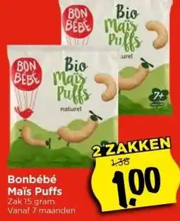 Vomar Voordeelmarkt Bonbébé Maïs Puffs aanbieding