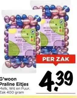 Vomar Voordeelmarkt G'woon Praline Eitjes aanbieding