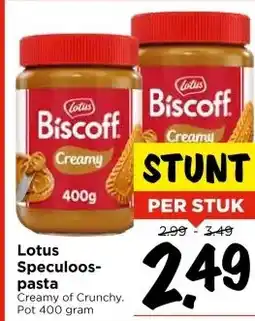 Vomar Voordeelmarkt Lotus Speculoospasta aanbieding