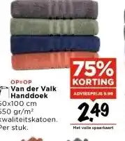 Vomar Voordeelmarkt Van der Valk Handdoek aanbieding