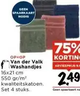 Vomar Voordeelmarkt Van der Valk Washandjes aanbieding