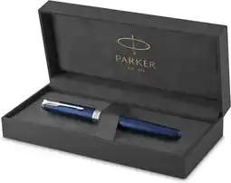 Amazon Parker Sonnet vulpen | blauw gelakt met palladium trim | medium punt | geschenkverpakking aanbieding