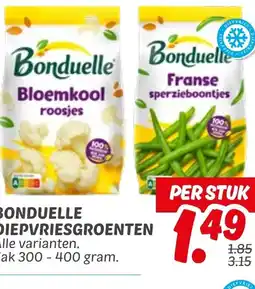 Dekamarkt Bonduelle diepvriesgroenten aanbieding