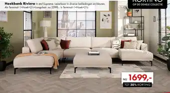 Woonsquare Hoekbank Riviera aanbieding