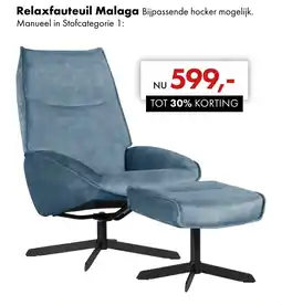 Woonsquare Relaxfauteuil Malaga aanbieding