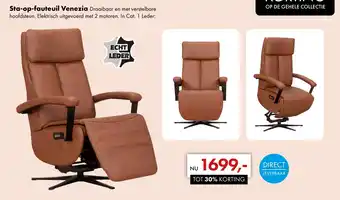 Woonsquare Sta op fauteuil Venezia aanbieding