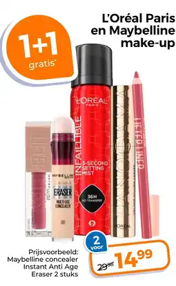 Trekpleister L'Oréal Paris en Maybelline make up aanbieding