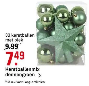 Karwei Kerstballenmix dennengroen aanbieding