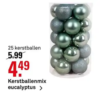 Karwei Kerstballenmix eucalyptus aanbieding