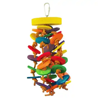 Pets Place Keddoc Vogelspeelgoed Fun Round - Vogelspeelgoed - 26x25x10 cm Multi-Color aanbieding