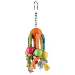 Pets Place Flamingo Vogelspeelgoed Rainbow Spy - Vogelspeelgoed - 7x7x19 cm Multi-Color aanbieding