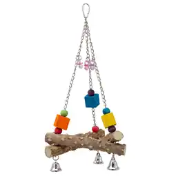 Pets Place Keddoc Vogelspeelgoed Timely Triangle - Vogelspeelgoed - 38x20x5 cm Multi-Color aanbieding