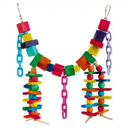 Pets Place Keddoc Vogelspeelgoed Color Chain - Vogelspeelgoed - 47x21x10 cm Multi-Color aanbieding