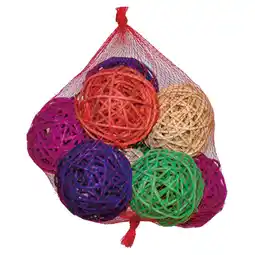 Pets Place Keddoc Vogelspeelgoed Woven Balls - Vogelspeelgoed - 20x15x15 cm Multi-Color aanbieding