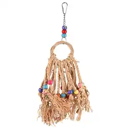 Pets Place Flamingo Vogelspeelgoed Ring En Gekleurde Kralen - Vogelspeelgoed - 39 cm Multi-Color aanbieding