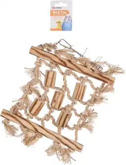 Pets Place Flamingo Vogelspeelgoed Bbq Web - Vogelspeelgoed - 27x3x37 cm Beige Natural aanbieding