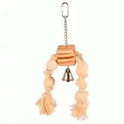 Pets Place Flamingo Vogelspeelgoed Bbq Hanger - Vogelspeelgoed - 38x5x32 cm Beige Natural aanbieding