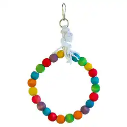 Pets Place Keddoc Vogelspeelgoed Ring Of Beads - Vogelspeelgoed - 30x15x2 cm Multi-Color aanbieding