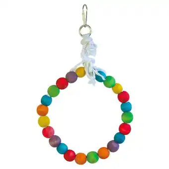 Pets Place Keddoc Vogelspeelgoed Ring Of Beads - Vogelspeelgoed - 30x15x2 cm Multi-Color aanbieding