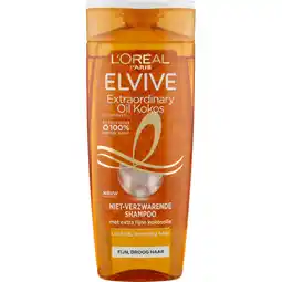 Jumbo L'Oréal Paris Elvive Extraordinary Oil Kokos Niet-Verzwarende Shampoo 250 ml aanbieding