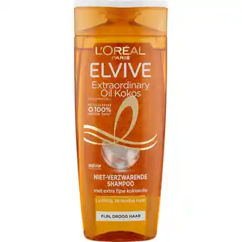 Jumbo L'Oréal Paris Elvive Extraordinary Oil Kokos Niet-Verzwarende Shampoo 250 ml aanbieding